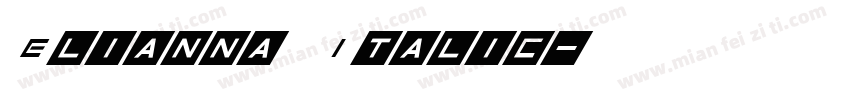Elianna Italic字体转换